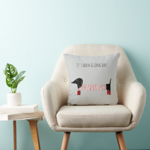 Whimsical Dachshund  Throw Pillow
