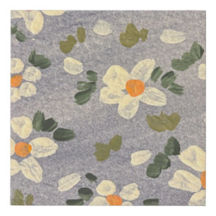 Whimsical Daisies Faux Canvas Print