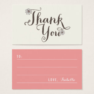 Whimsical Daisies Thank You Script DIY Gift Tag
