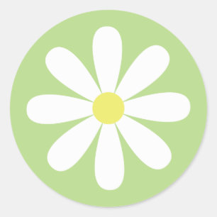 Whimsical Daisy Classic Round Sticker