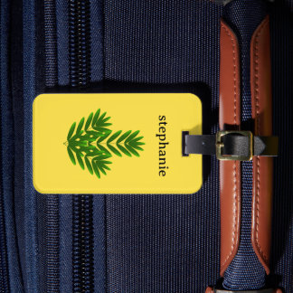 Whimsical Daisy Custom Text and can edit color Lug Luggage Tag
