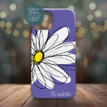 Whimsical Daisy Floral Illustration Yellow Purple Iphone 13 Pro Max Case at Zazzle