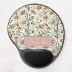 Whimsical Daisy Garden Aesthetic Custom Gel Mouse Pad