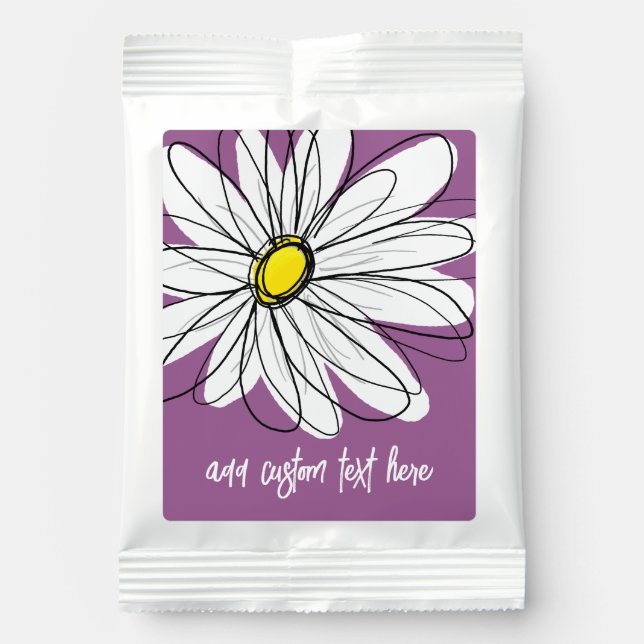 Whimsical Daisy - orchid - trendy script name Margarita Drink Mix (Front)