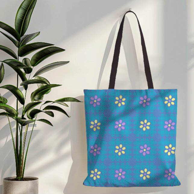 whimsical daisy pattern summer feminine shopping tote bag (Creator Uploaded)