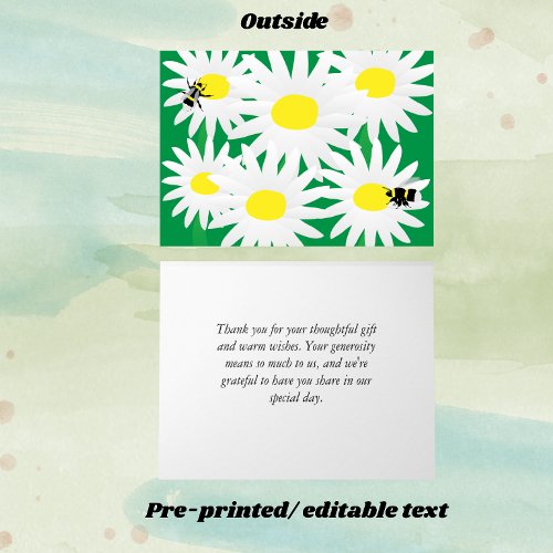 Whimsical Daisy Personalized Note Card