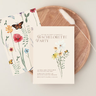 Whimsical Daisy Wildflower Bachelorette Party Invitation