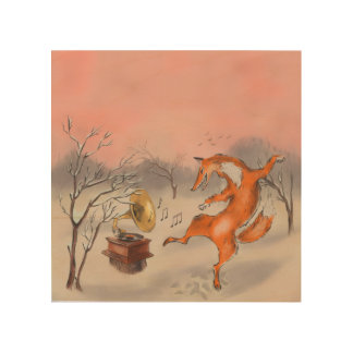 Whimsical Dancing Fox Wall Art