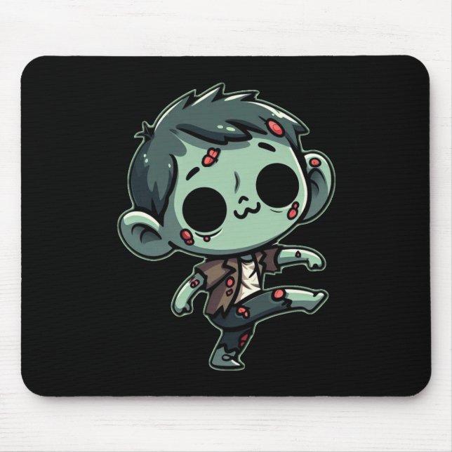 Whimsical Dancing Zombie - Halloween Undead Mouse Pad (Front)