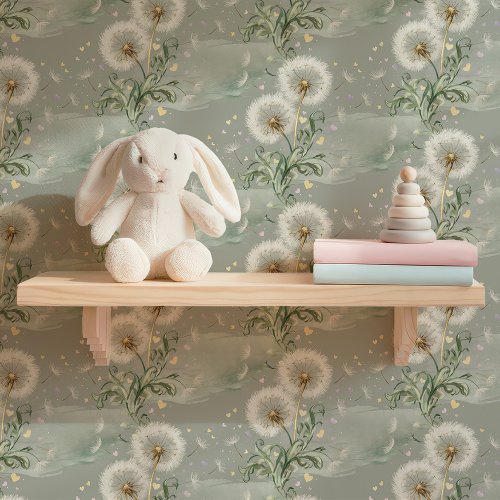 Whimsical Dandelion Baby Nursery  Wallpaper