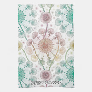 Whimsical Dandelion Breeze – Pastel Botanical Kitchen Towel