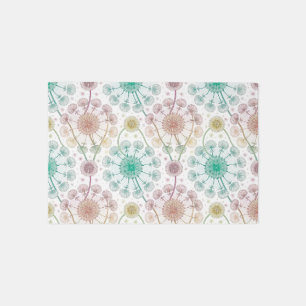 Whimsical Dandelion Breeze – Pastel Botanical Outdoor Rug