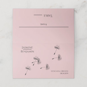 Whimsical Dandelion Wedding Place / Escort Card