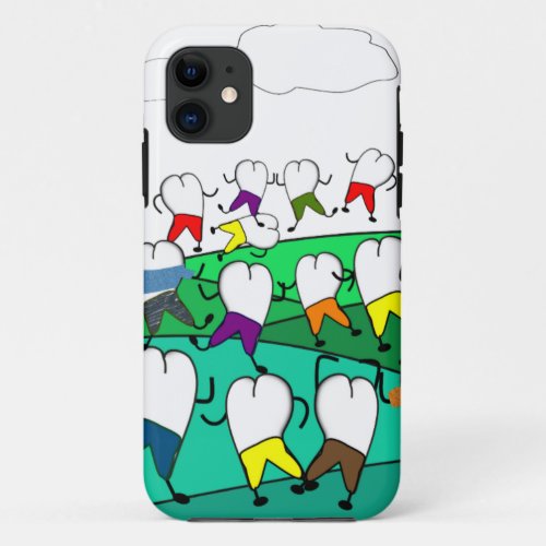 Whimsical Dental  Tooth Art Gifts iPhone 11 Case