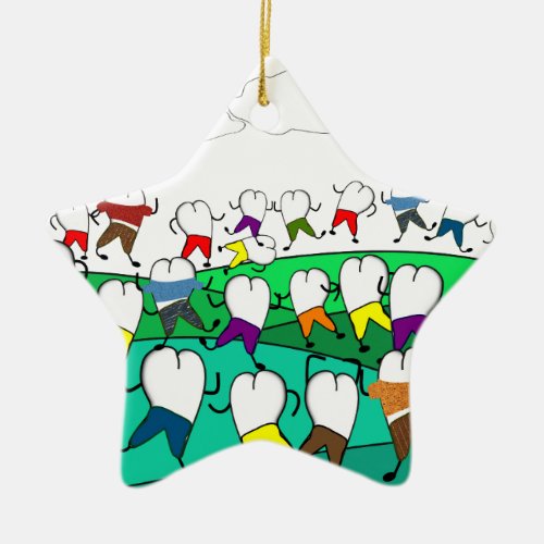 Whimsical Dental  Tooth Art Gifts Ceramic Ornament