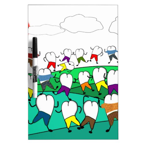 Whimsical Dental  Tooth Art Gifts Dry Erase Board