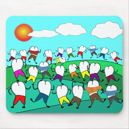 Whimsical Dental  Tooth Art Gifts Mouse Pad