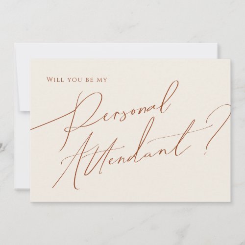 Whimsical Desert | Beige Attendant Proposal Card