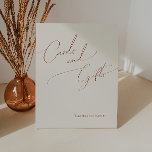 Whimsical Desert | Beige Cards and Gift Pedestal Sign<br><div class="desc">This whimsical desert | beige cards the gift pedestal sign is perfect for your simple rustic western beige and terracotta earth tones wedding. The neutral earthy boho color palette is vintage southwestern with a modern retro feel. The script is a delicate minimalist handwritten calligraphy that is quite elegant and romantic....</div>