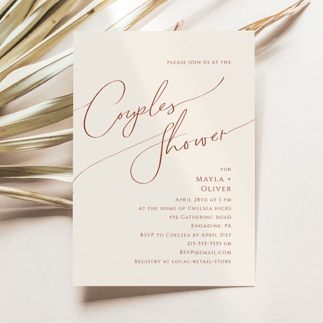 Whimsical Desert | Beige Couples Shower Invitation (Creator Uploaded)