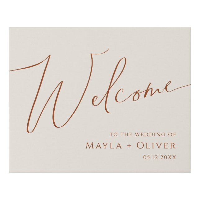 Whimsical Desert | Beige Faux Canvas Print (Front)