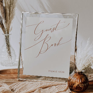 Whimsical Desert Beige Guest Book Sign