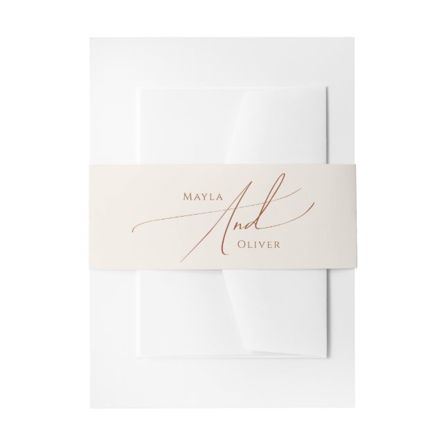 Whimsical Desert | Beige Invitation Belly Band (Front Example)