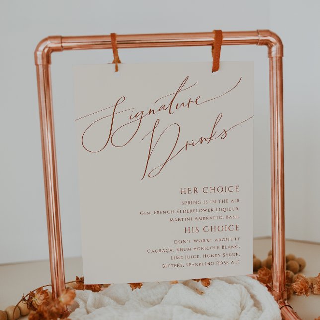 Whimsical Desert | Beige Signature Drinks Sign (Creator Uploaded)