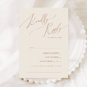 Whimsical Desert   Beige Song Request RSVP Card