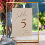 Whimsical Desert | Beige table number<br><div class="desc">This whimsical desert | beige table number is perfect for your simple rustic western beige and terracotta earth tones wedding. The neutral earthy boho color palette is vintage southwestern with a modern retro feel. The script is a delicate minimalist handwritten calligraphy that is quite elegant and romantic. The product is...</div>