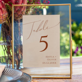 Whimsical Desert   Beige table number