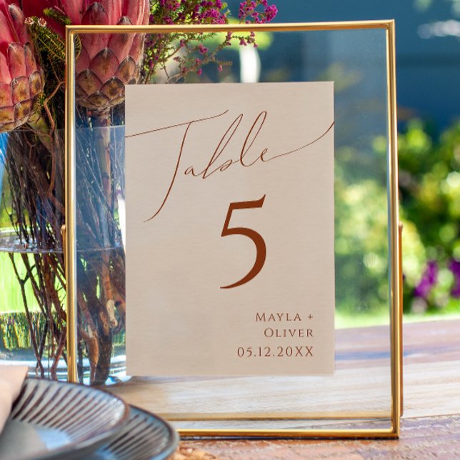 Whimsical Desert | Beige table number (Creator Uploaded)