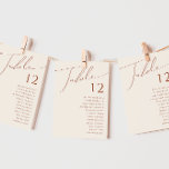 Whimsical Desert | Beige Table Number Chart<br><div class="desc">This whimsical desert | beige table number chart is perfect for your simple rustic western beige and terracotta earth tones wedding. The neutral earthy boho color palette is vintage southwestern with a modern retro feel. The script is a delicate minimalist handwritten calligraphy that is quite elegant and romantic. The product...</div>