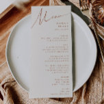 Whimsical Desert | Beige Wedding Dinner Menu<br><div class="desc">This whimsical desert | beige wedding dinner menu is perfect for your simple rustic western beige and terracotta earth tones wedding. The neutral earthy boho color palette is vintage southwestern with a modern retro feel. The script is a delicate minimalist handwritten calligraphy that is quite elegant and romantic. The product...</div>