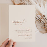 Whimsical Desert | Beige Wedding Invitation<br><div class="desc">This whimsical desert | beige wedding invitation is perfect for your simple rustic western beige and terracotta earth tones wedding. The neutral earthy boho color palette is vintage southwestern with a modern retro feel. The script is a delicate minimalist handwritten calligraphy that is quite elegant and romantic. The product is...</div>