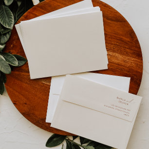 Whimsical Desert Beige Wedding Invitation Envelope