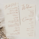 Whimsical Desert | Beige Wedding Program<br><div class="desc">This whimsical desert | beige wedding program is perfect for your simple rustic western beige and terracotta earth tones wedding. The neutral earthy boho color palette is vintage southwestern with a modern retro feel. The script is a delicate minimalist handwritten calligraphy that is quite elegant and romantic. The product is...</div>