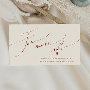Whimsical Desert Beige Wedding Website Enclosure Card