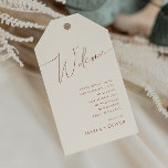Whimsical Desert | Beige Wedding Welcome Gift Tags<br><div class="desc">These whimsical desert | beige wedding welcome gift tags are perfect for your simple rustic western beige and terracotta earth tones wedding. The neutral earthy boho color palette is vintage southwestern with a modern retro feel. The script is a delicate minimalist handwritten calligraphy that is quite elegant and romantic. The...</div>