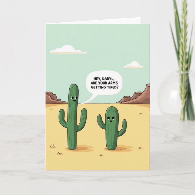 Whimsical Desert Birthday Card (Front)