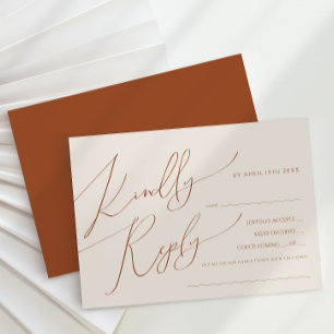 Whimsical Desert   Rust Song Request RSVP Card