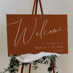 Whimsical Desert   Terracotta 30x20 Welcome Foam Board