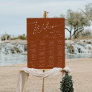 Whimsical Desert | Terracotta Alphabetical Seating Foam Board