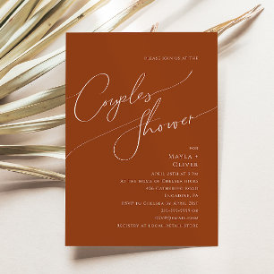Whimsical Desert Terracotta Couples Shower Invitation