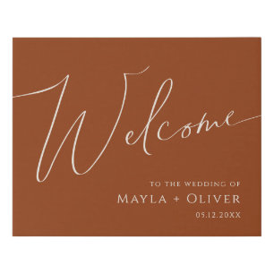 Whimsical Desert   Terracotta Faux Canvas Print
