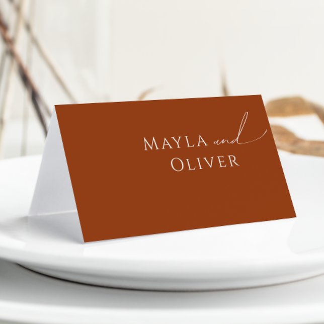 Whimsical Desert | Terracotta Folded Place Card (Creator Uploaded)