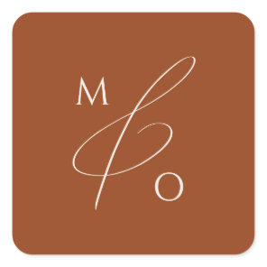 Whimsical Desert Terracotta Monogram Envelope Seal
