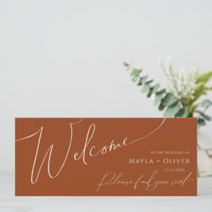 Whimsical Desert Terracotta Seating Chart Header
