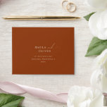 Whimsical Desert | Terracotta Self Addressed RSVP Envelope<br><div class="desc">This whimsical desert | terracotta self-addressed RSVP envelope is perfect for your simple rustic western beige and terracotta earth tones wedding. The neutral earthy boho color palette is vintage southwestern with a modern retro feel. The script is a delicate minimalist handwritten calligraphy that is quite elegant and romantic. The product...</div>