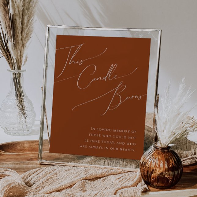 Whimsical Desert | Terracotta This Candle Burns Poster (Creator Uploaded)